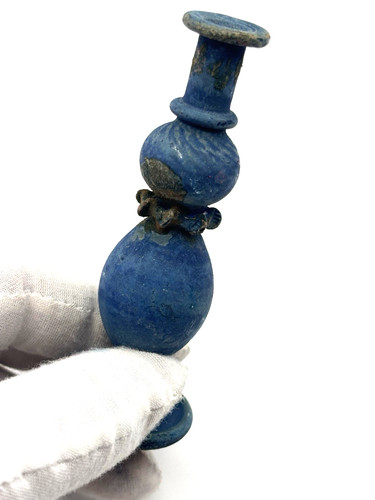 Roman style blue glass - glass, bottle