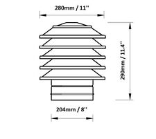 CHIMNEY COWL Anti Down Draught Stainless Steel Flue Pipe Cap, Vent, Top, Cover 