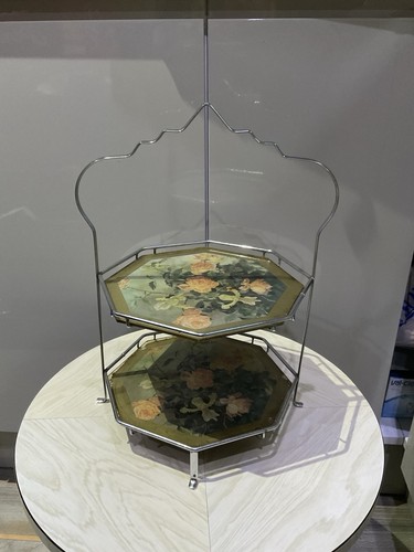 Cake stand tier chrome frame - tier,