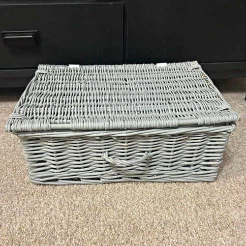 Grey wicker woven - grey,