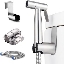 Bidet Hand Shower with Holder Toilet Stainless Steel Shower Head Hygiene Bidet Sprayer Bathroom Set
