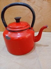 Red vintage old kettle