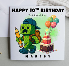 Minecraft Happy  Birthday card