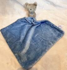 Sainsburys TU Blue Teddy Bear Baby Comforter Blanket Blankie Soother