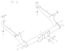 Towtrust Fixed Flange Automotive Towbar For Peugeot Expert Van 2007 - 2016