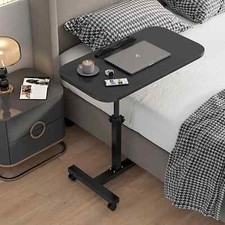 Over Bed Chair Table Large Height Adjustable Top Tray Overbed Mobility Aid Desk