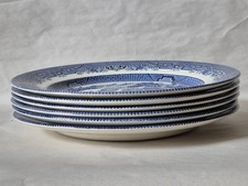 Six  Churchill Blue Willow