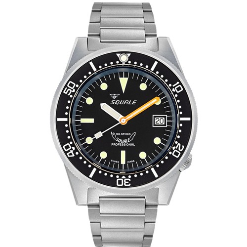 Squale 1521 black blasted - black,