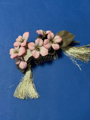 Pink flower hair ornament with - pink,