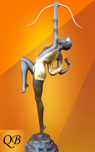 Art deco bronze figurines - bronze,