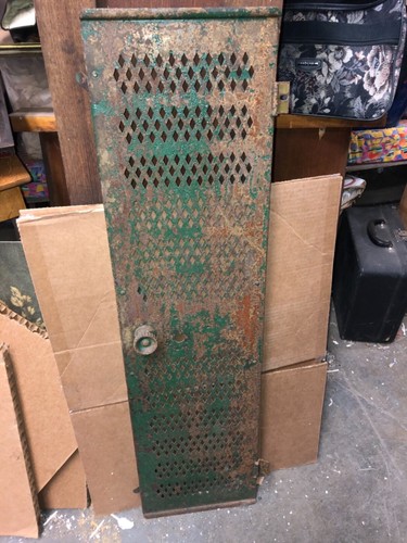 Cool vintage metal locker door - vintage,