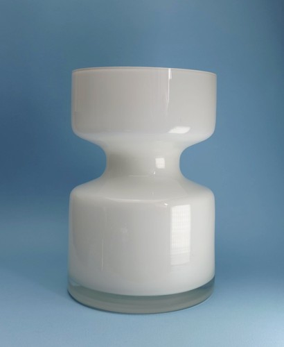 Large white cased - art, glass