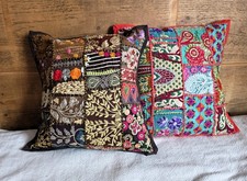 Set of 2 Indian Cushion Covers Pillow Home Decor 16x16