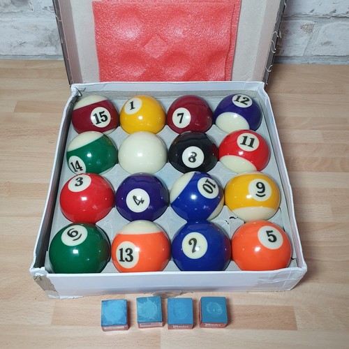 Pool billiard balls 2ins - 2ins, set