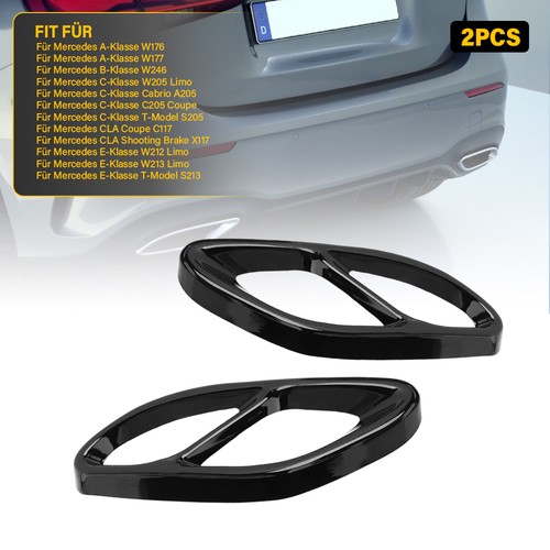 2pcs gloss black - black, tip