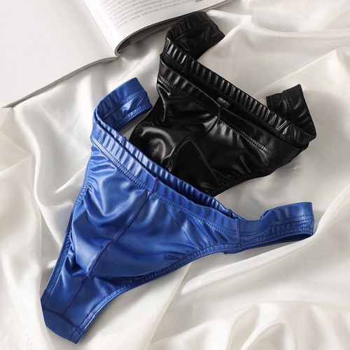 Faux leather men string - faux,