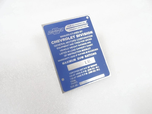 Data plates fits to - 3,
