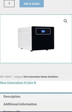 New Unused - Next Gen Touch Screen Autoclave Steam Steriliser CLASS B