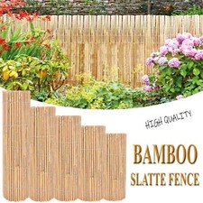 4M HEAVY DUTY BAMBOO SLAT FENCE SCREENING ROLL PRIVACY SUN PANEL GARDEN FENCING