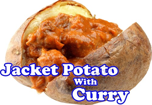 Baked jacket potato with curry - jacket,