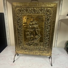 Brass Victorian  Ship Embossed