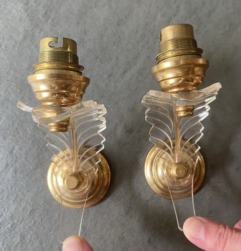 Vintage pair french brass - pair,
