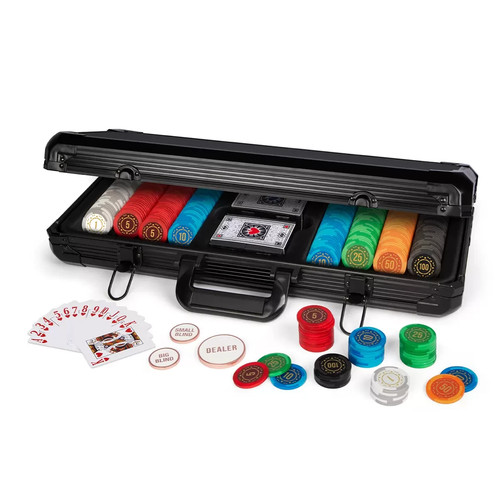 Poker chip set with - chip,