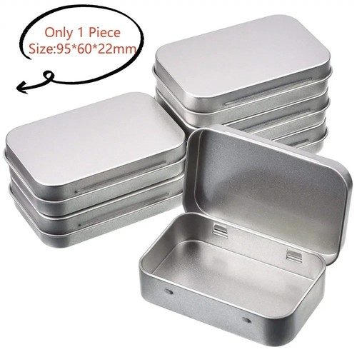 Small metal tin storage - metal,