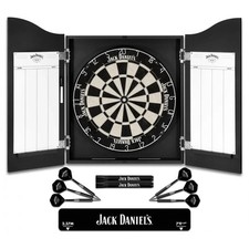 Jack Daniels Home Darts Centre - Cabinet, Dartboard, 6 Darts - Perfect Home Bar