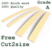 Bed Slats 5cm wide Birch Wood Sprung Replacement Curved Slats Double King