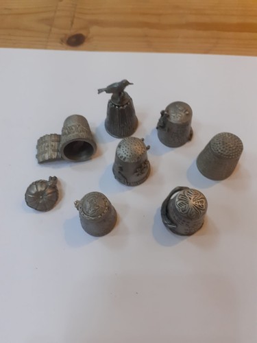 Vintage pewter thimbles lot - pewter,