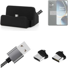 Charging Station for OnePlus Nord CE 3 Lite + USB-Typ C u. Micro-USB-Adapter