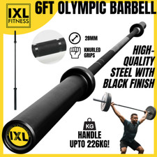 6ft Olympic Iron Barbell Black