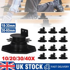 10-40Pcs Adjustable Decking Pedestal-Riser Flooring Joist Supports 18-30 30-60mm