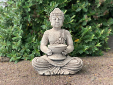 Stone sitting buddha statue Large buddha statue garden Buddha with pot figure 