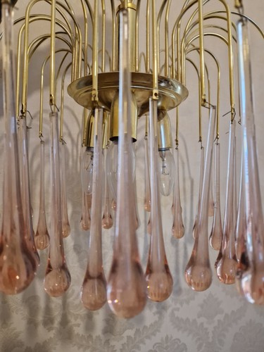 Vintage brass and murano glass