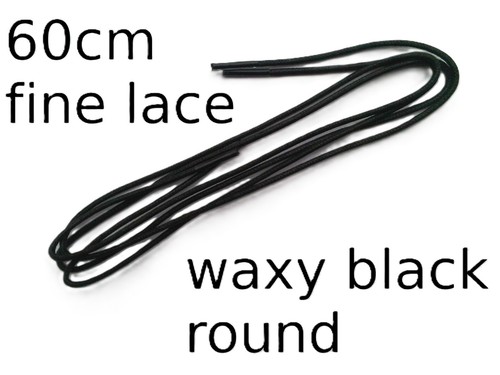 Shoe lace black - 60cm, fine