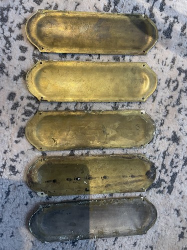 Reclaimed brass finger plates - reclaimed,
