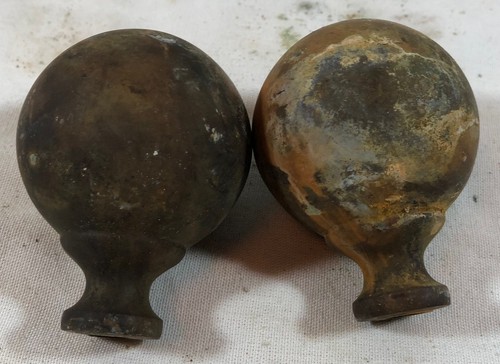 Pair antique brass bed - 2,
