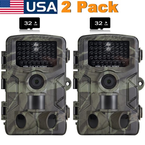 2pcs trail camera - 4k, 50mp