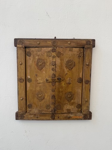 Old window wooden brass - old, work
