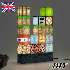 Minecraft Building Block Light -Desk Lamp Bedroom Ningt Kids Sleeping Light Game