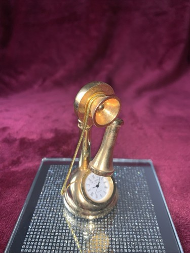 Widdop miniature desk - miniature, clock