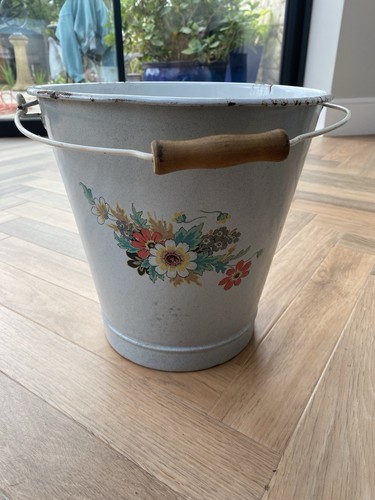 Vintage regina enamel bucket - regina,