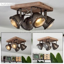 Vintage Wooden Ceiling Lamp Hallway Spotlight Living Sleep Room Light Adjustable