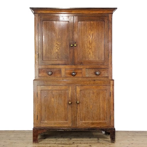 Antique 19th century oak linen - 19th,