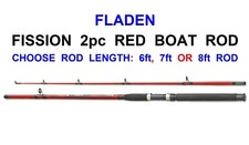 FLADEN RED BOAT ROD FOR KAYAK UPTIDE TROLLING SEA FISHING TACKLE 6ft 7ft OR 8ft