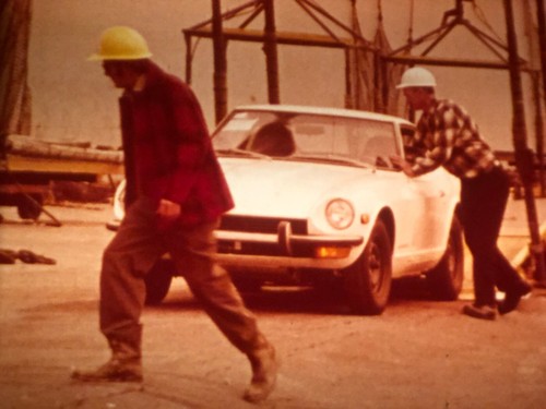 16mm film dockside seaport - dockside,