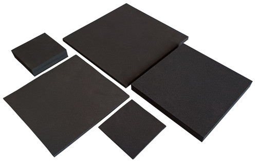 Black neoprene plain - black,