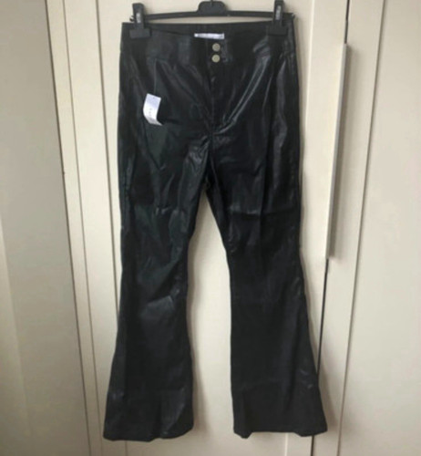Topshop womens black faux - topshop,